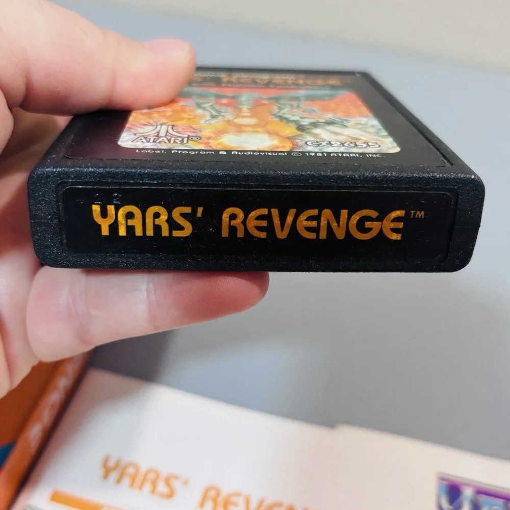 Yars' Revenge Video Game Box & Manual Clean Atari 2600 1980's Vintage Retro